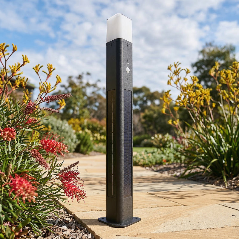 Virgo Solar Motion Sensor Bollard Light, 3 Colours