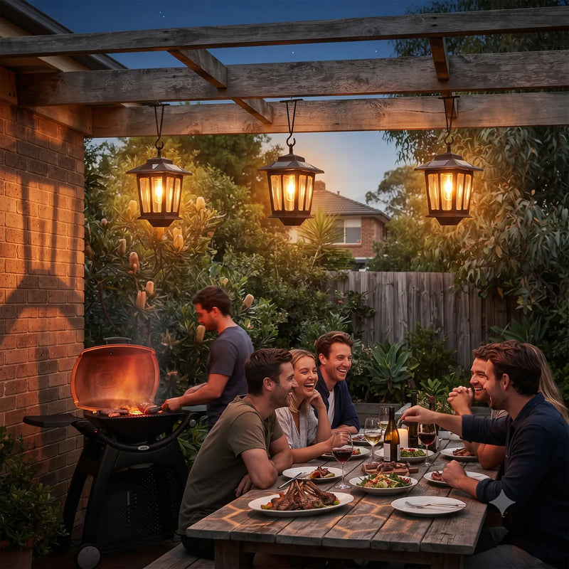 Heritage Solar Wall Lantern, Victorian LED Filament