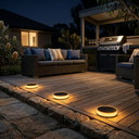 Niteo Round In-Ground Solar Lights, 4-Pack