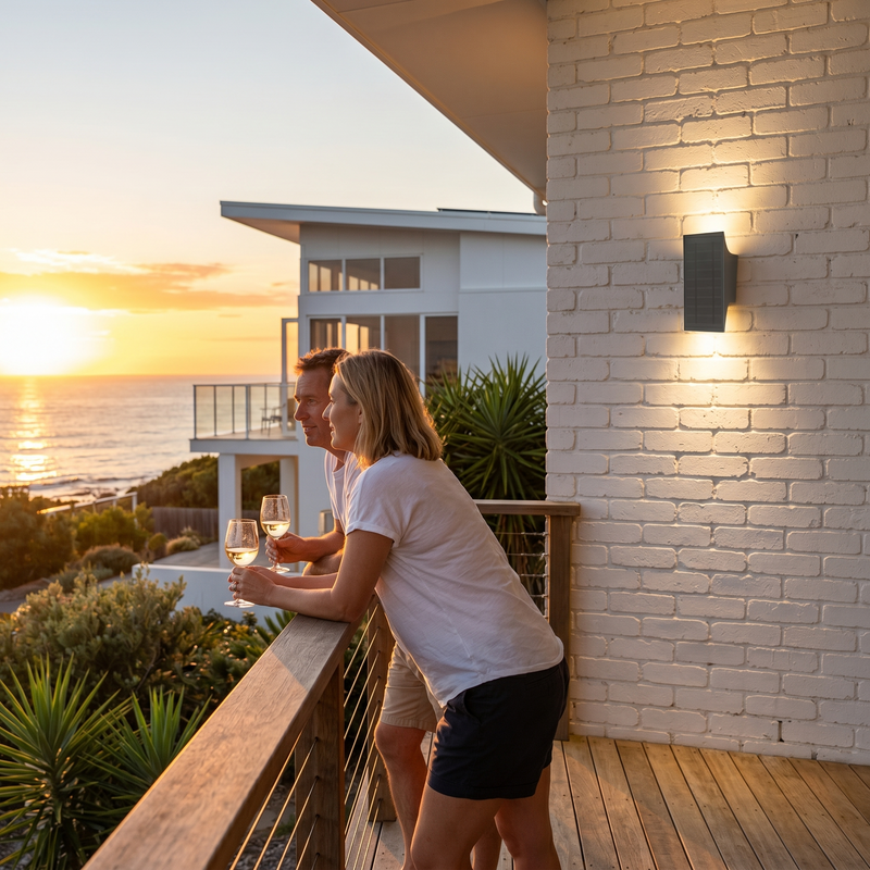 Aquarius Solar Up & Down Wall Light, Weatherproof