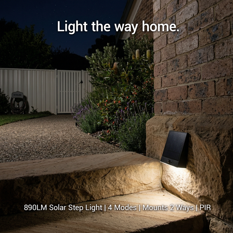 Taurus Solar Wall & Step Light, Dual Mount