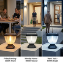 Nexi Solar Pillar Light Moon Design, 3 Colours
