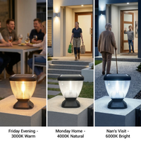 Nexi Solar Pillar Light Moon Design, 3 Colours
