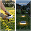 Niteo Round In-Ground Solar Lights, 4-Pack
