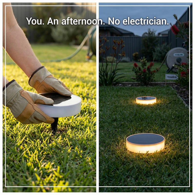 Niteo Round In-Ground Solar Lights, 4-Pack