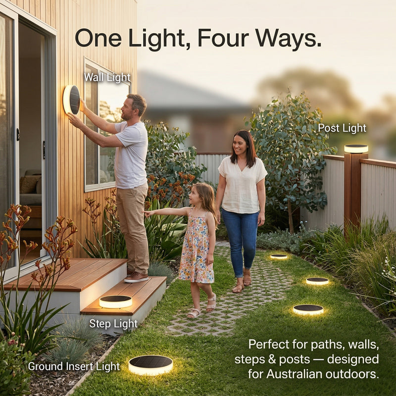 Niteo Round In-Ground Solar Lights, 4-Pack