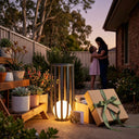 Cava Solar Floor Lamp with Table, 3 Sizes