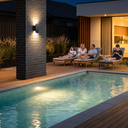 Aquarius Solar Up & Down Wall Light, Weatherproof