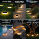 Niteo Round In-Ground Solar Lights, 4-Pack