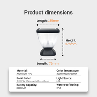 Nexi Solar Pillar Light Moon Design, 3 Colours