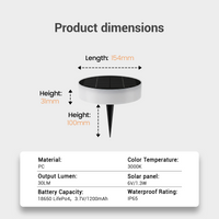 Niteo Round In-Ground Solar Lights, 4-Pack