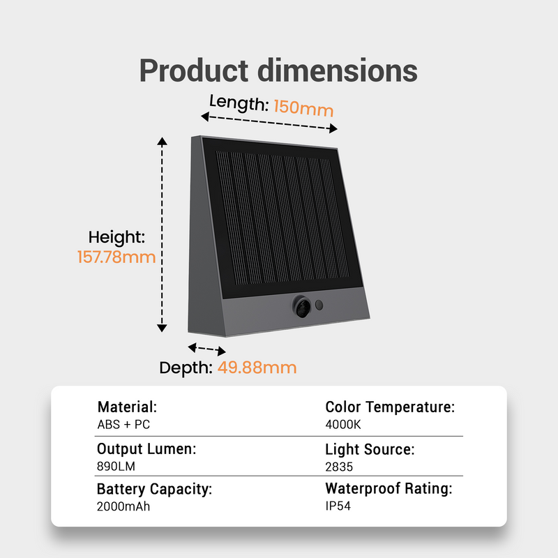 Taurus Solar Wall & Step Light, Dual Mount