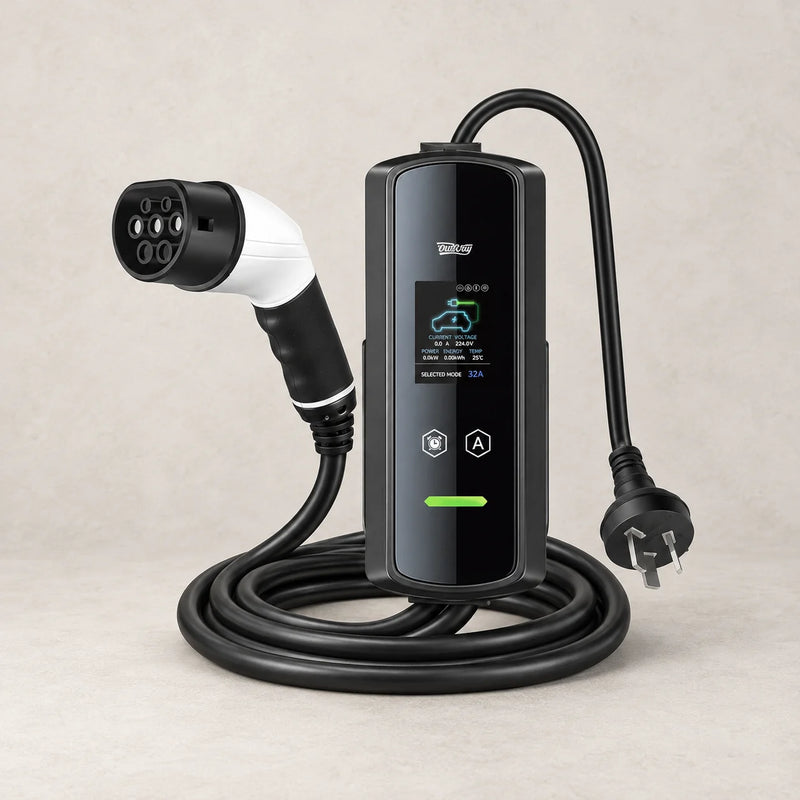 Flaro Portable EV Charger 2.3kW Type 2, RCM