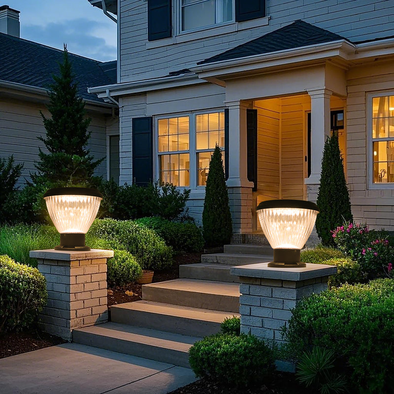 Priva Solar Pillar Light Pumpkin, 3 Colour Modes