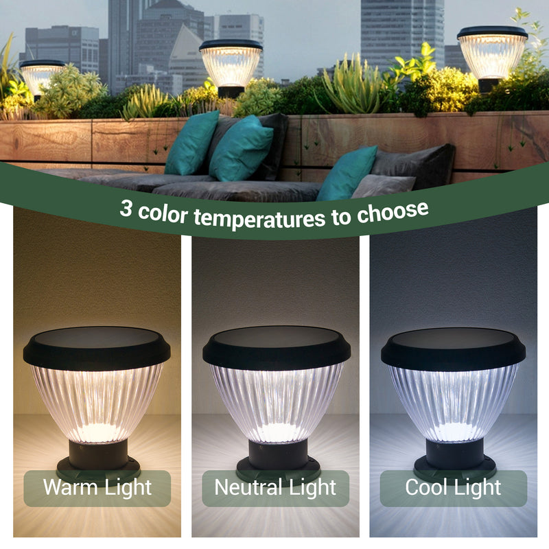 Priva Solar Pillar Light Pumpkin, 3 Colour Modes