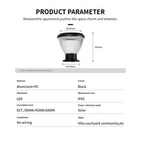 Priva Solar Pillar Light Pumpkin, 3 Colour Modes