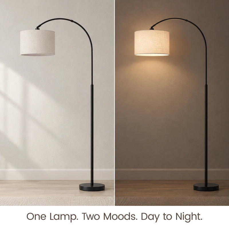 Exon Indoor Arc Floor Lamp FL070 | Adjustable Height & 3-Colour