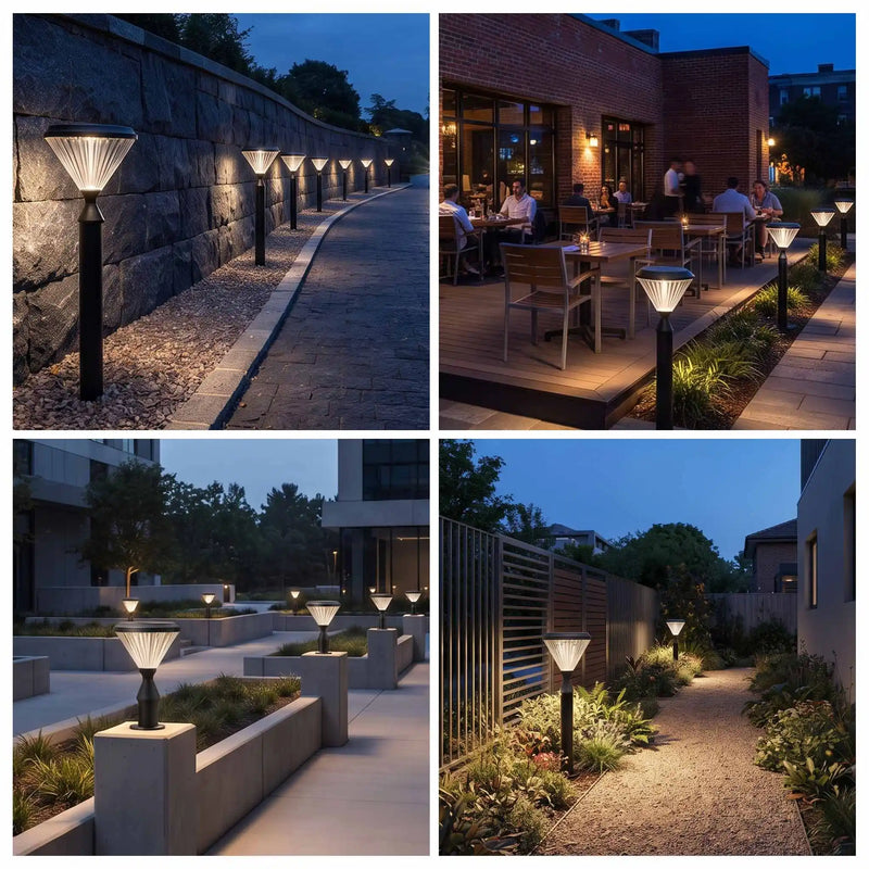 Verta PT0302 solar garden lights for pathways, patios, garden beds and outdoor dining areas