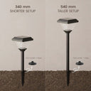 Striva PT0303 solar lawn light in 340mm and 540mm height options
