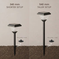 Striva PT0303 solar lawn light in 340mm and 540mm height options