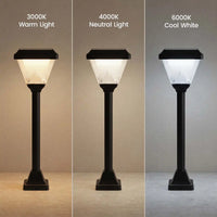 Striva PT0303 solar lawn light with 3000K, 4000K and 6000K colour temperatures