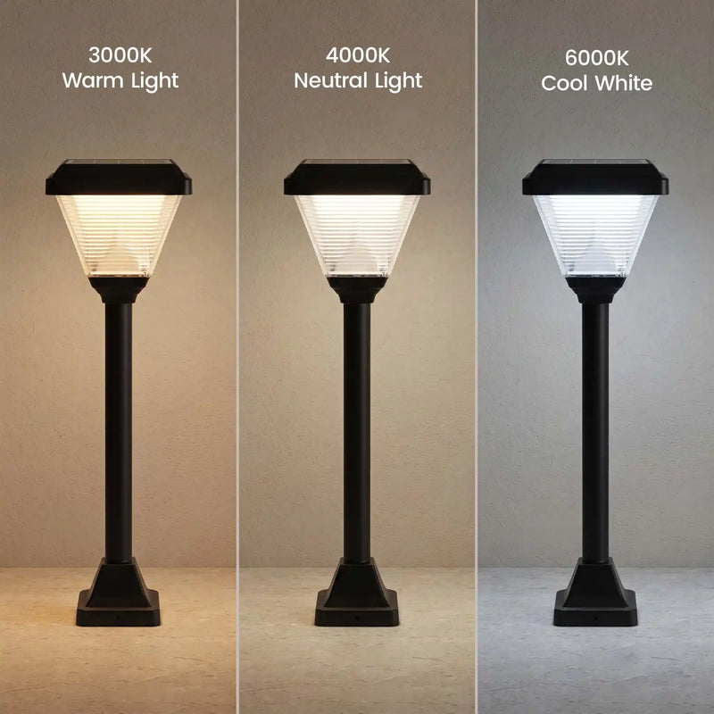 Striva PT0303 solar lawn light with 3000K, 4000K and 6000K colour temperatures