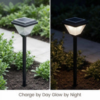 Striva PT0303 solar garden light charging by day and glowing at night