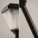Close-up of Striva PT0303 solar lawn light shade and black body