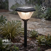 Striva PT0303 IP65 weather resistant solar garden light in the rain