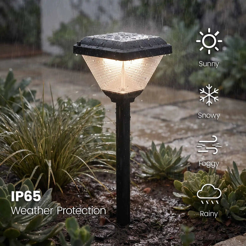 Striva PT0303 IP65 weather resistant solar garden light in the rain