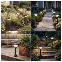 Striva PT0303 solar lawn light with modern square lamp design
