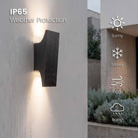 IP65 weatherproof PT0710 solar wall light for outdoor use in rain, snow, sun and fog
