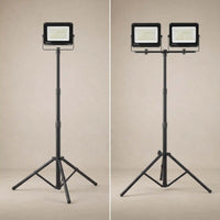 E027EI single-head and twin-head LED work light tripod configurations